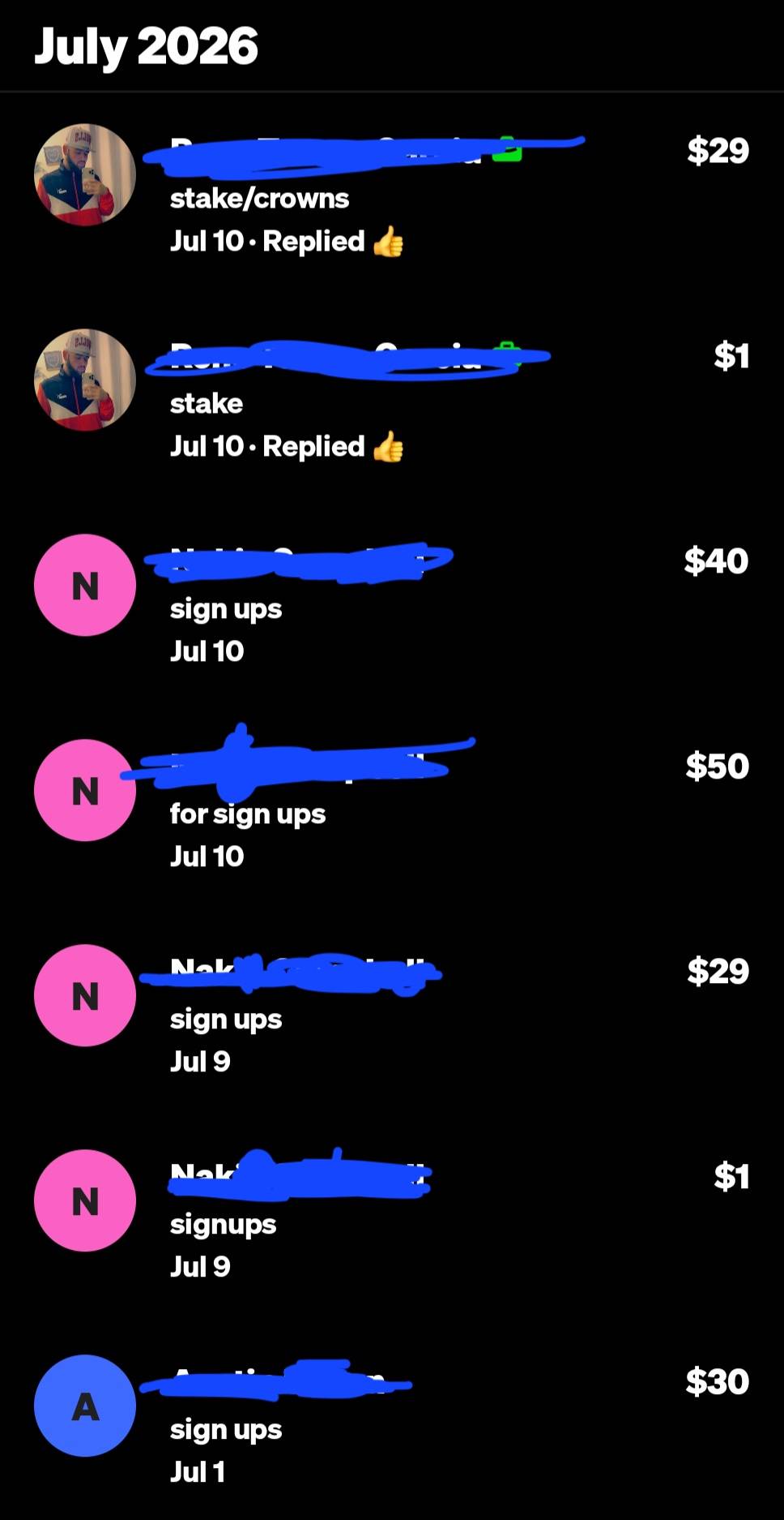 Payment proof